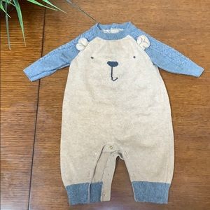 Baby Gap Bear 0-3M Onesie Sweater